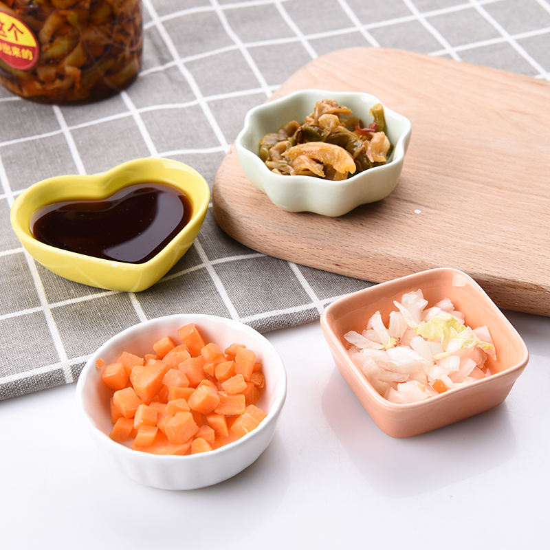 Creative ceramic saucer colorful tableware sauce vinegar seasoning pickle snack dish vinegar dish saucer saucer dish