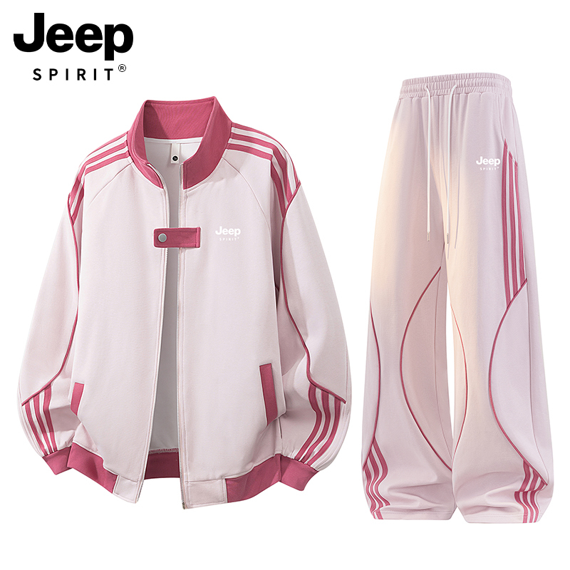 Jeep Sportswear Suit for Women 2026 New Autumn Small Size Casual Loose Sweatshirt Jacket and Sweatpants Two-Piece Set Jeep Sportswear Suit for Women 2026 New Autumn Small Size Casual Loose Sweatshirt Jacket and Sweatpants Two-Piece Set