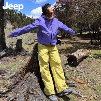 Jeep Softshell Pants for Men and Women, Outdoor Hiking and Skiing Three-In-One Mountaineering Pants, Windproof and Waterproof Sports Overalls