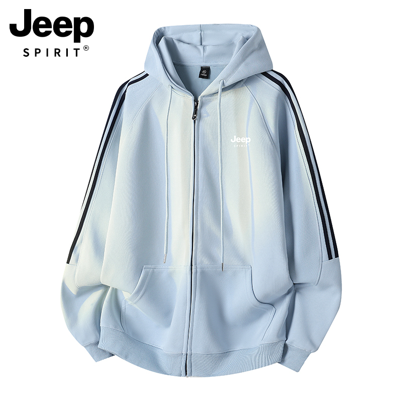 Jeep Women's Sweatshirt 2026 New Spring and Autumn Style, Very Stylish for Petite Figures, Casual Style, Hooded Cardigan with Zipper, Sports Jacket