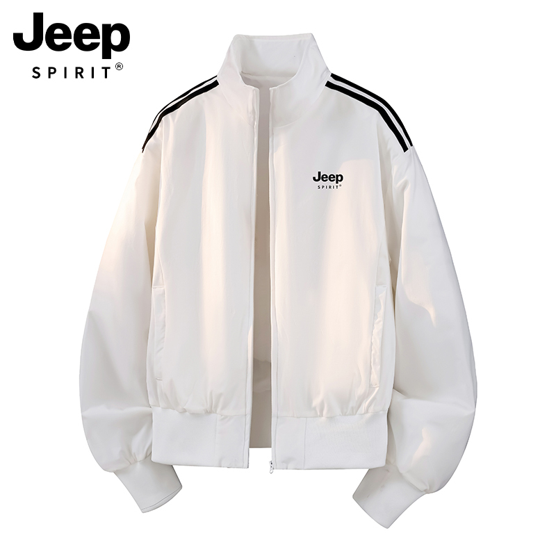 Jeep White Jacket for Women, 2026 New Autumn Korean Style, Petite and Very Stylish, Short Stand-Up Collar Casual Jacket Jeep White Jacket for Women, 2026 New Autumn Korean Style, Petite and Very Stylish, Short Stand-Up Collar Casual Jacket