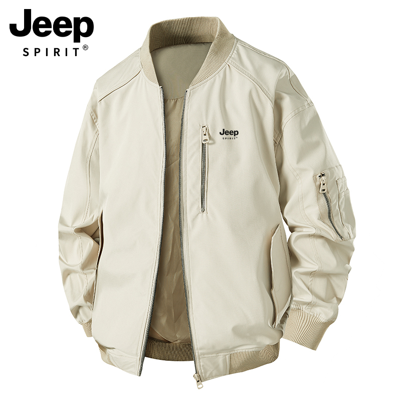 Jeep Spirit Jacket Men's Spring and Autum Outdoor Workwear Military Windproof and Waterproof Bomber Jacket Baseball Uniform