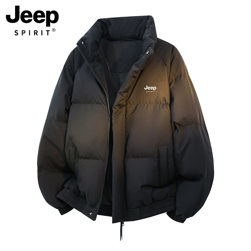 JEEP羽绒棉服男款冬季2025新款加厚保暖棉袄冬装立领男士棉衣外套 4