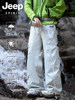 Jeep Softshell Pants for Men, Outdoor Mountaineering, Windproof and Waterproof, Three-In-One Youth down Work Pants