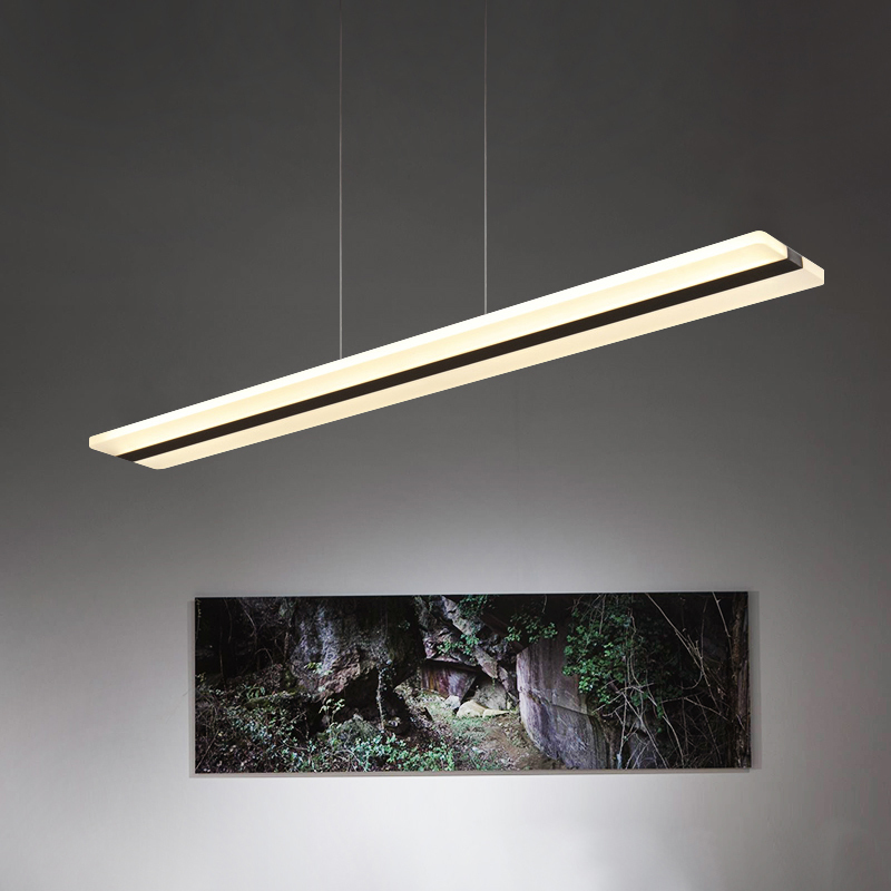 Office Chandelier Led Strip Light Super Bright Linear Conference Studio Modern Minimalist Dining Room Lighting Fixtures
