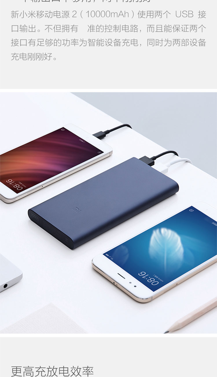 ngày tóc Xiaomi / 2 kê mới điện thoại di động sạc kho báu 10000mAh mỏng xách tay mini với số lượng lớn - Ngân hàng điện thoại di động sạc dự phòng 30000mah