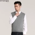 Di kangra / Dekai Jia cashmere vest mỏng kinh doanh áo len giản dị cổ chữ V không tay chạm đáy áo len nam - Áo len Cashmere áo khoác nam Áo len Cashmere