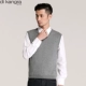 Di kangra / Dekai Jia cashmere vest mỏng kinh doanh áo len giản dị cổ chữ V không tay chạm đáy áo len nam - Áo len Cashmere