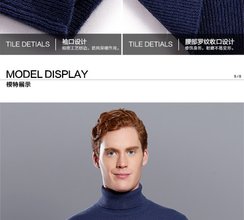 Áo len cổ cao nam dày ấm ấm cashmere mùa thu và mùa đông áo thun rộng rãi áo len trắng đơn giản - Áo len Cashmere shop áo thun nam