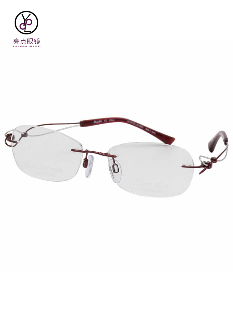 Summer glasses frame women's fashion new line titanium ultra-light crystal edge frameless XL2064 myopia glasses XL2063
