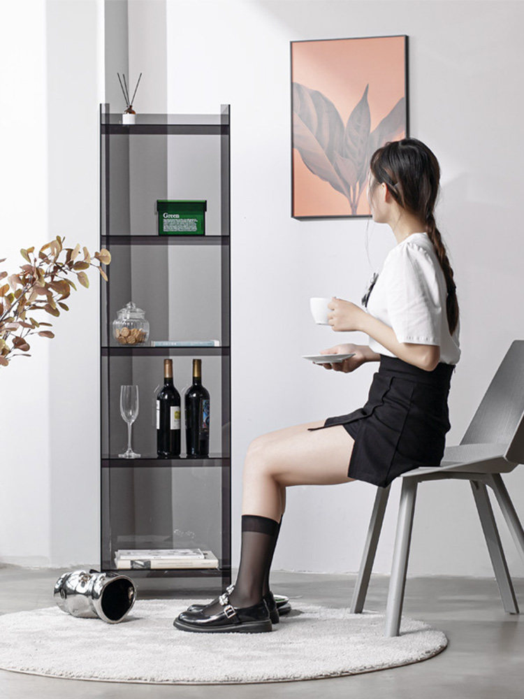 Living room multi-layer shelf toilet Acrylic bookshelf bedroom landing bookcase display frame decoration cabinet