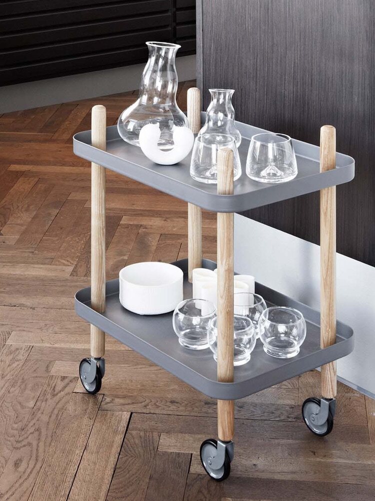 Nordic classic trolley kitchen living room dining car bedroom bedside shelf home removable storage side table