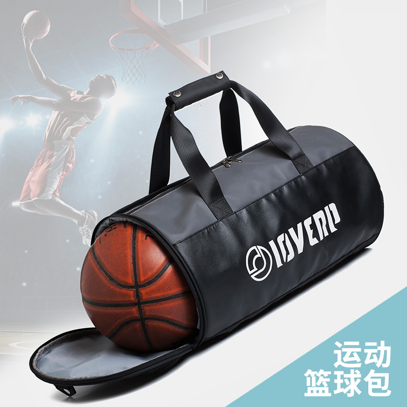 Sports-skirted basketball bag men training equipment with laptop single shoulder barrel large capacity travel dry and wet separation fitness pack