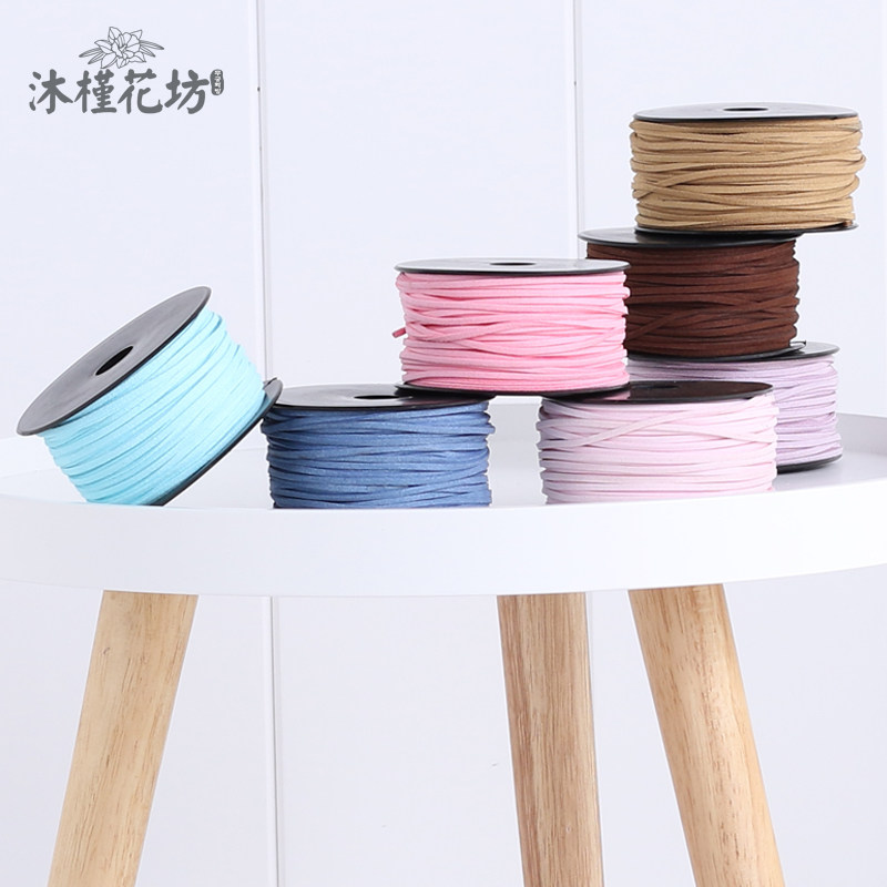 New Products Korean Suede Deer Leather Rope Handmade Necklace Rope Woven Leather Rope Ornament Accessories Thread Bouquet Diy Imitation Cow Leather Rope