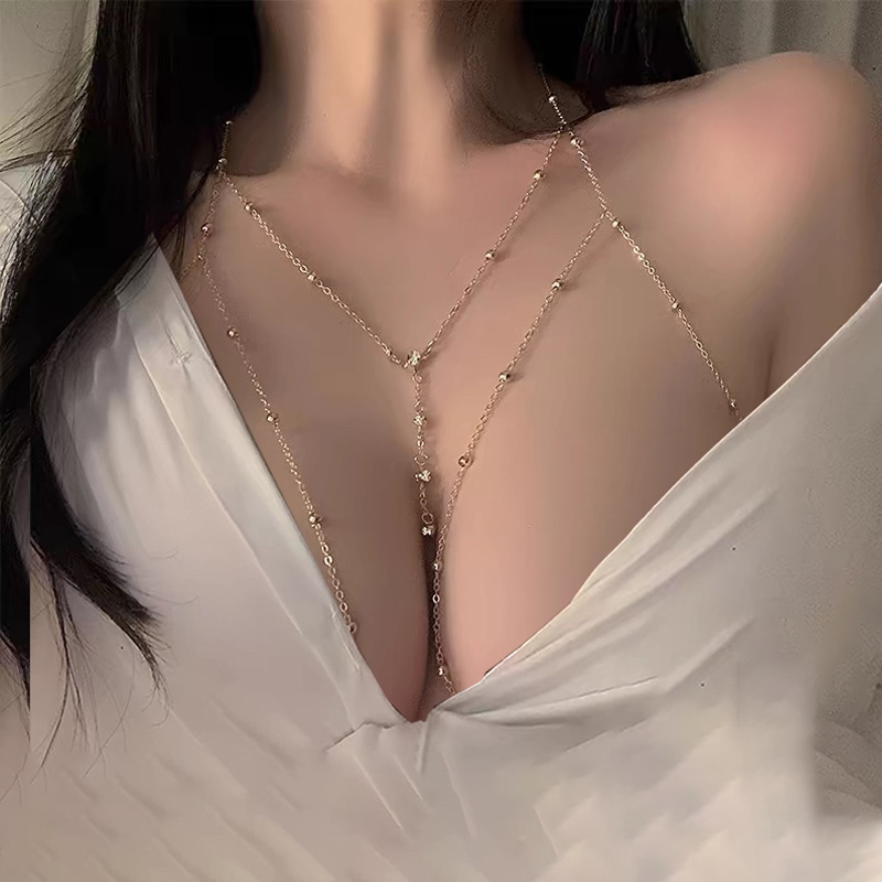 Adjustable Chest Chain, Clavicle Chain, Body Chain, Decorative Chain, Accessories, Necklace, Women's Niche Sexy Clavicle Chain Jewelry