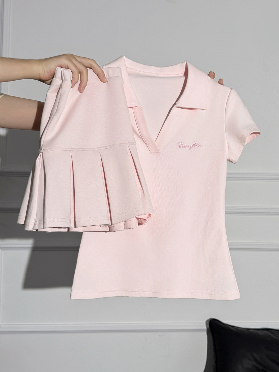 La Chapelle Pink Polo Skirt Set: Your New Go-To Summer Look - Product image 6