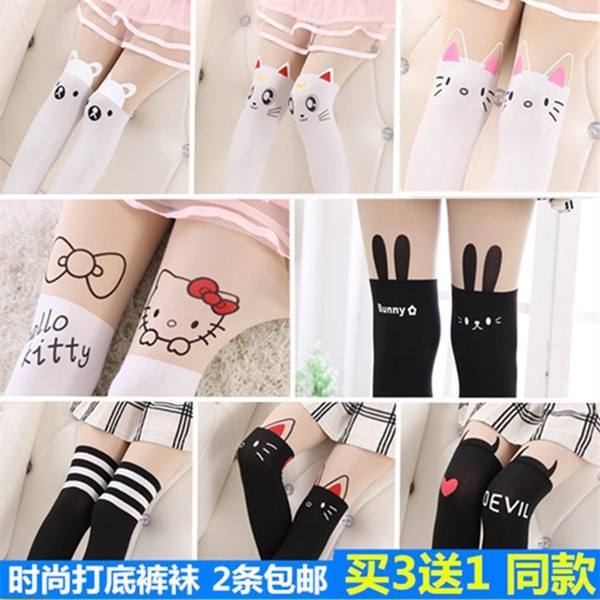 春秋夏薄款儿童连裤袜女童打底裤袜3-4-6-7-9-11岁女孩宝宝连袜子