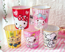 Cute Melody trash can Laurel dog pudding dog household trash can girl bathroom bedroom plastic paper basket