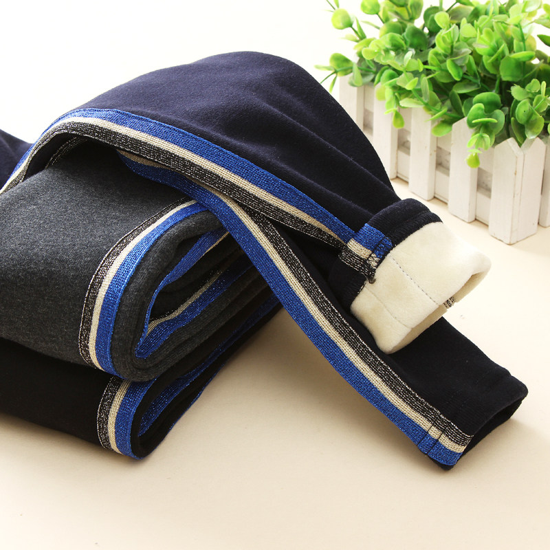 Korean children's clothing winter girls cotton one velvet leisure sports pants children plus velvet trousers