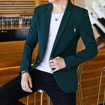 Suit Mens casual Korean handsome slim top Youth trend small suit Autumn thin suit mens jacket
