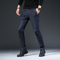 2019 spring and autumn mens casual pants Korean version handsome trend slim straight small feet stretch denim mens pants