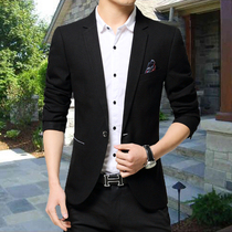 Mens business casual suit Mens Korean version handsome young slim free iron small suit Mens coat plus size top