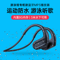 dlenp Bluetooth headset comes with memory All-in-one wireless binaural in-ear halter neck ipx8 Swimming running Sports fitness Waterproof Ultra-long standby battery life for Huawei Apple mobile phone
