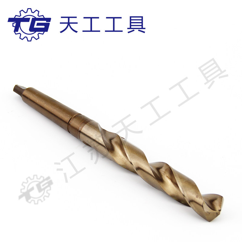 Tiangong TG full grinding M35 cobalt-containing stainless steel special Morse taper handle twist drill bit 12-15-18-20-30-45