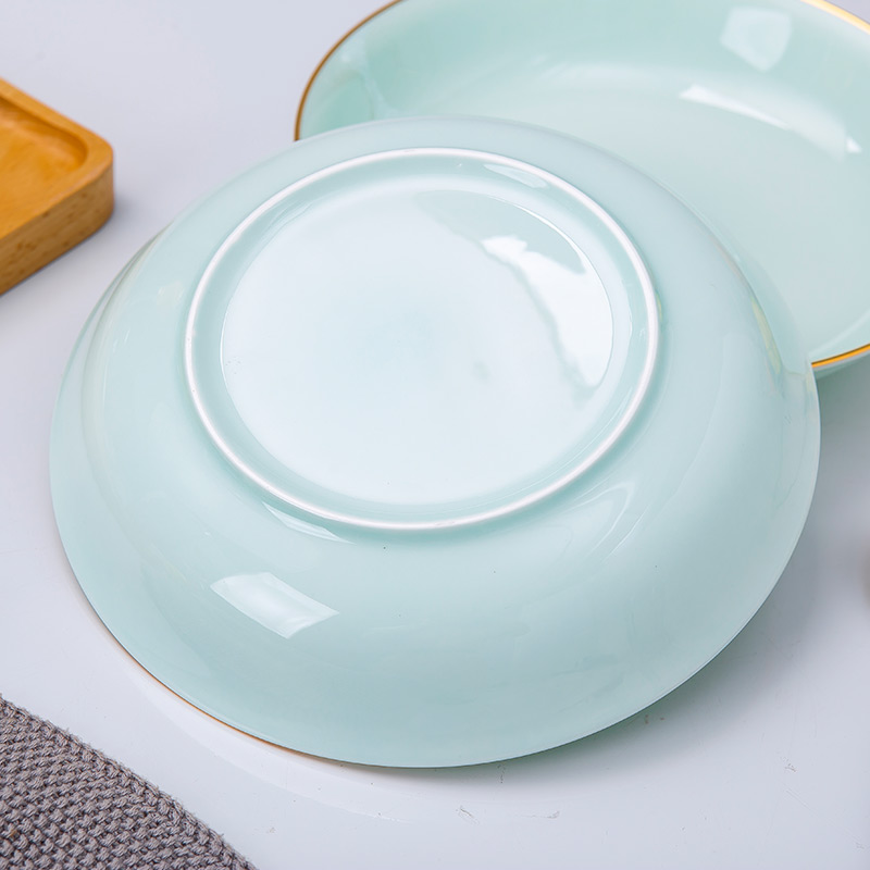 Jingdezhen up phnom penh celadon dish home 0 plate ceramic tableware the soup plate ipads porcelain 8 inches deep dish