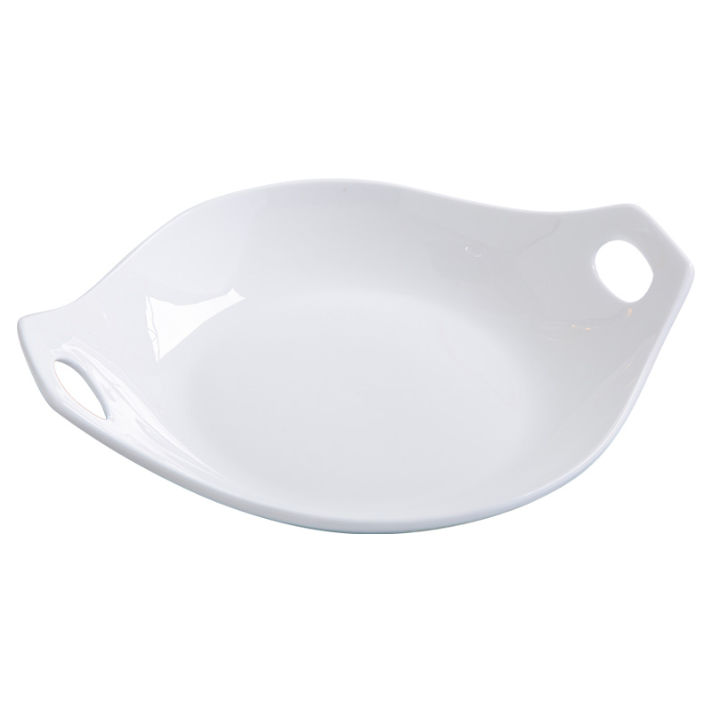 Pure white ipads porcelain tableware plate FanPan creative new.net HongCan ears deep dish dish of household ceramic plate is hot