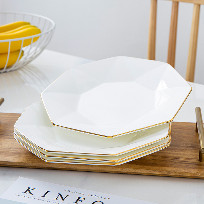 Jingdezhen abnormity tableware up phnom penh dish hotel restaurant 8 inches anise food dish platter household ipads plate