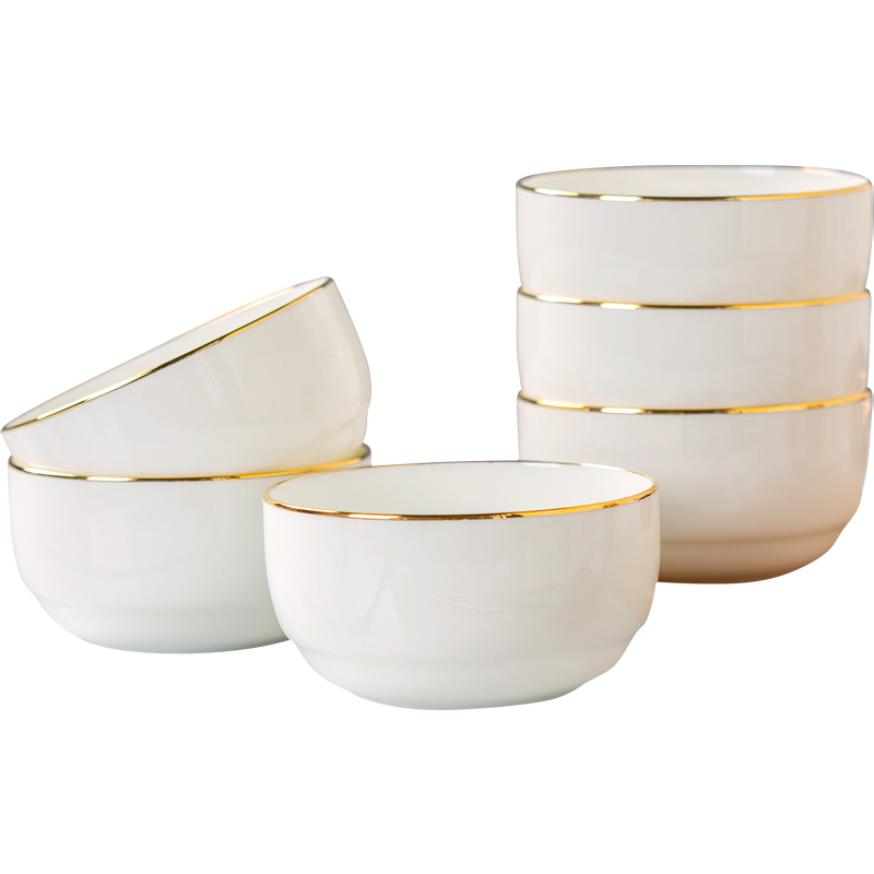 Jingdezhen ceramic round bowl household noodles in soup bowl 4 only 6 suit creative up phnom penh ceramic tableware Korean your job