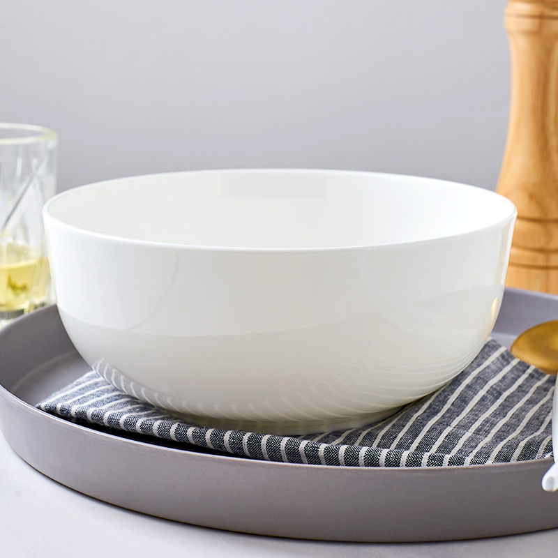 Jingdezhen white ipads China large rainbow such as bowl bowl ceramic bowl of salad bowl mercifully rainbow such use rainbow such as use of household