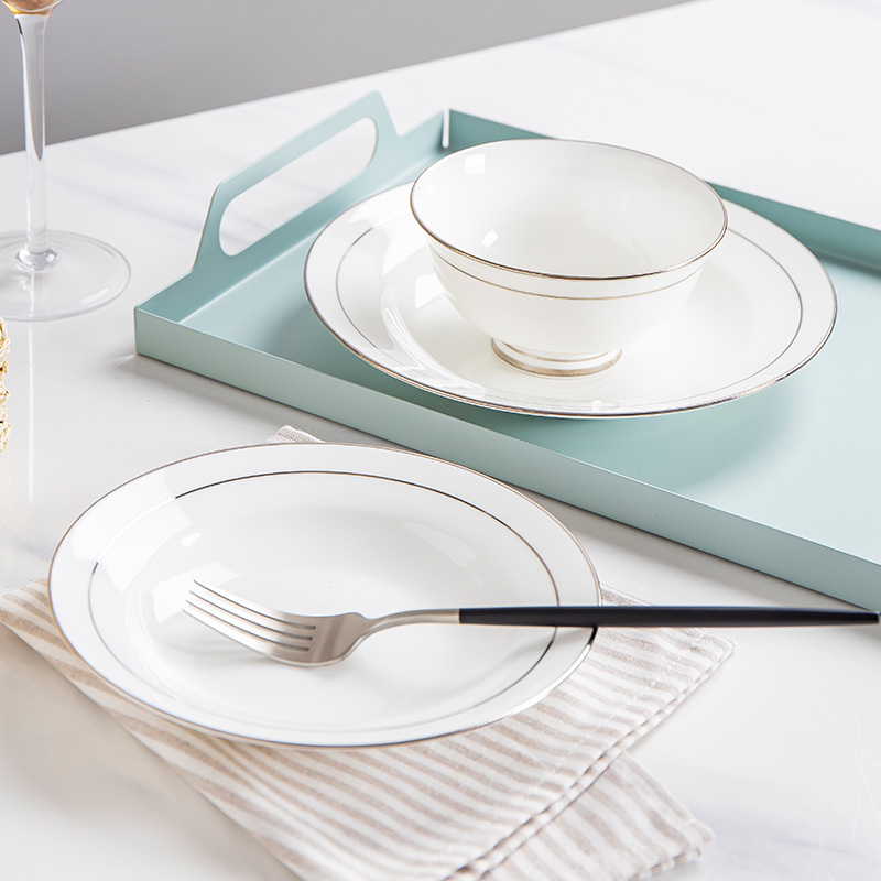 Is blank white ipads China creative up phnom penh dish soup plate round ceramic plate household FanPan fruit dish plate