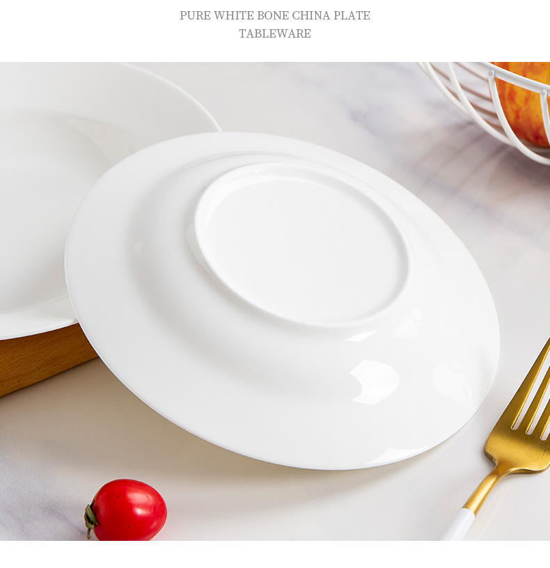 Jingdezhen white ipads porcelain dish dish dish son home plate pure white ceramic disc dumplings plate deep dish dishes