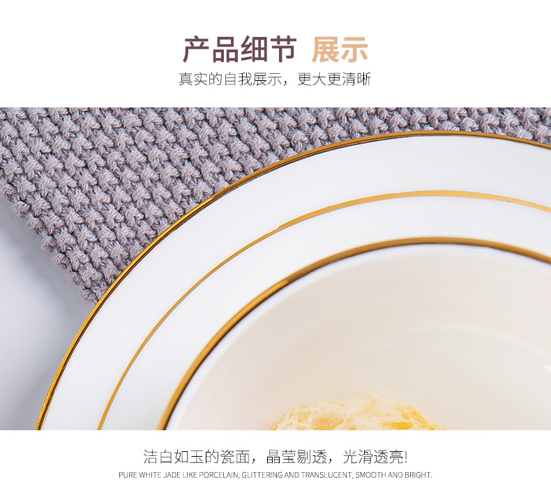 Jingdezhen porcelain Jin Bianshuang ear ipads soup bowl western dessert double peel milk bowl of household ceramic borscht steamed egg bowl