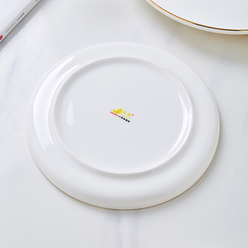 Jingdezhen European - style originality ipads China up phnom penh round steak home plate plate beefsteak platter with flat plate