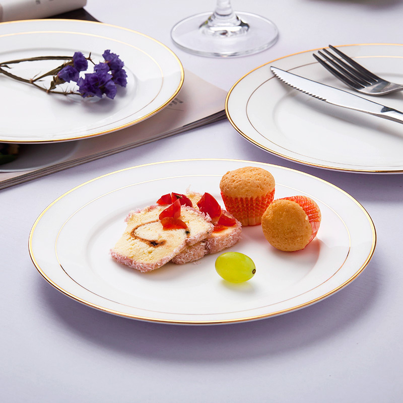 Flat see colour plates ipads porcelain jingdezhen porcelain tableware manual western food dish hotel custom dish dish dish