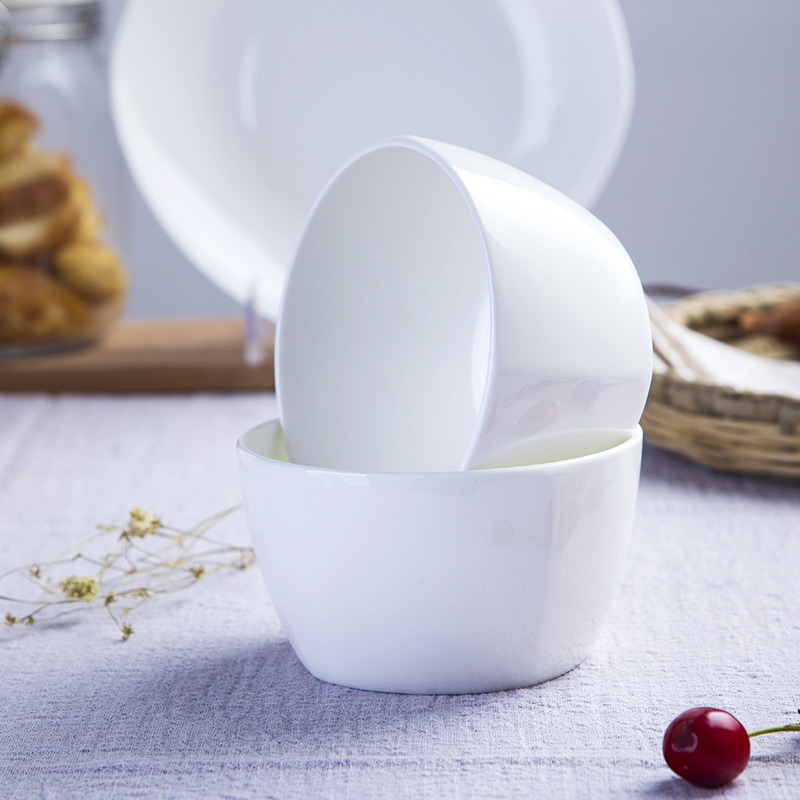 With 24 square head set tableware jingdezhen pure white ipads China western - style dishes dishes mailed home to pack