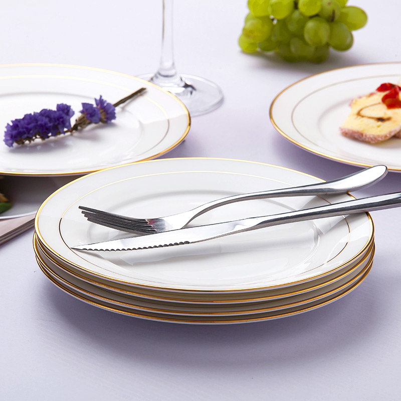 Flat see colour plates ipads porcelain jingdezhen porcelain tableware manual western food dish hotel custom dish dish dish