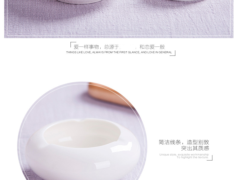 Jingdezhen ceramic creative move fashion large ashtray contracted Europe type ceramic home sitting room adornment ash tray