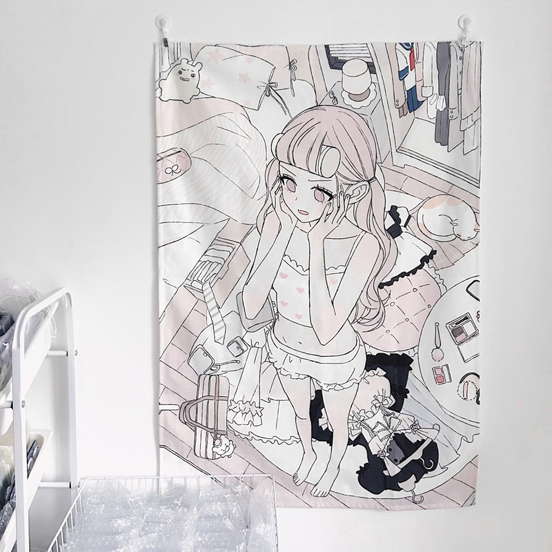 Waijiao Club·Original Oc·Tangled Rina·Wall Hanging Painting Room Decoration Wall Art Canvas Bag Waijiao Club·Original Oc·Tangled Rina·Wall Hanging Painting Room Decoration Wall Art Canvas Bag