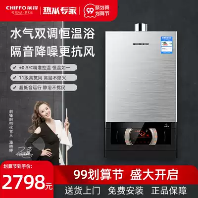 Qianfeng gas water heater Household forced gas constant temperature water gas double adjustment constant temperature water heater 13 liters A902