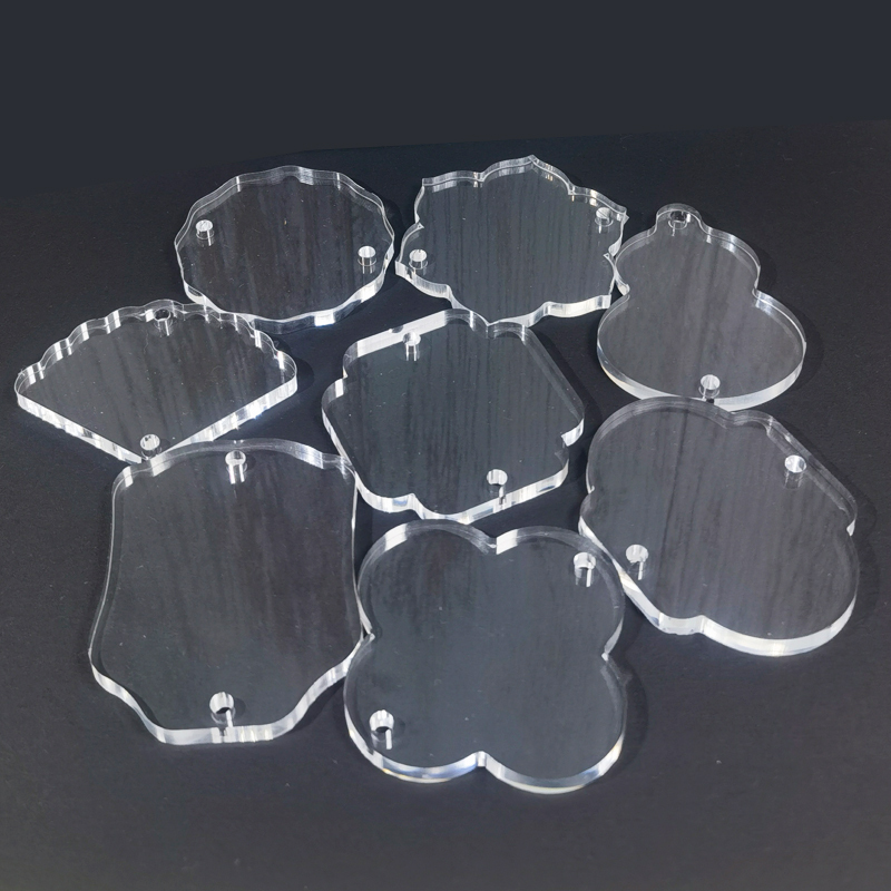 Handmade Hanging Ornaments DIY Material Kit 5mm Thick High-Transparency Acrylic with Double-Sided Transparent Glue for Making Car and Home Hanging Decorations