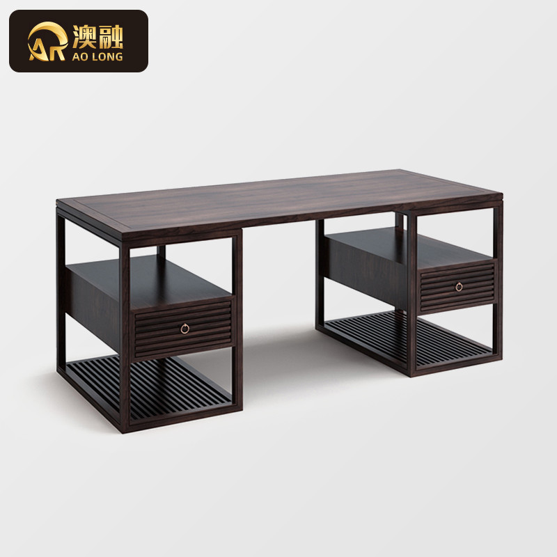 New Chinese solid wood desk calligraphy desk simple desk computer desk home writing desk study furniture desk desk