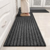 Oil-proof, anti-fouling, anti-slip and absorbent kitchen floor mat can be cut