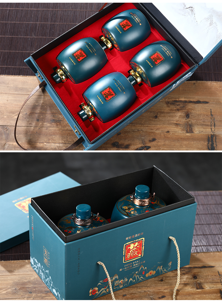 Jingdezhen ceramic bottle is empty bottles of 1 kg, 3 kg, 5 kg sealed jar of creative decoration storage bottle gift boxes