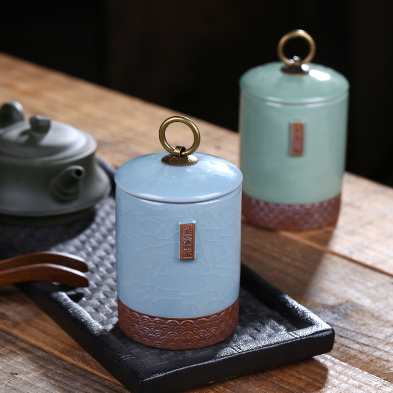 Many jingdezhen ceramic tea as cans sealed jar of honey pot elder brother up on snacks storage tank tea accessories