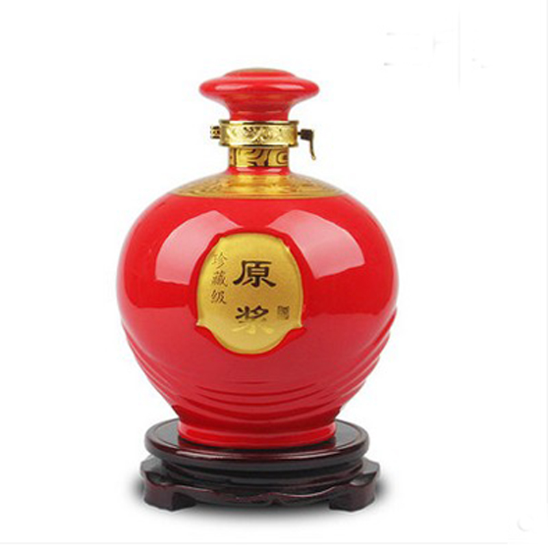 Number 5 jins of jingdezhen ceramic wine bottle wine bottle seal small bottle expressions using jars empty bottles with the lock