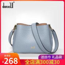 Danxilu brand 2020 new bucket bag leather womens bag fashion temperament large capacity shoulder oblique cross small bag
